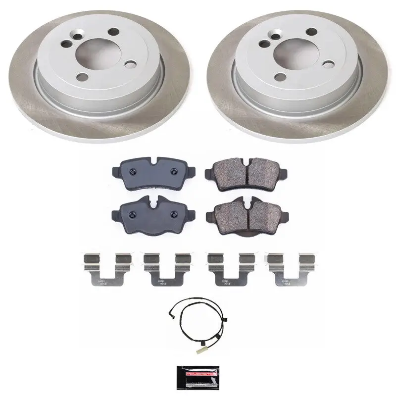 Power Stop 07-10 Mini Cooper Rear Semi-Coated Rotor Kit 1