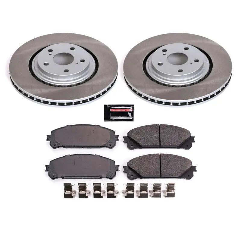 Power Stop 11-20 Toyota Sienna Front Semi-Coated Rotor Kit 1
