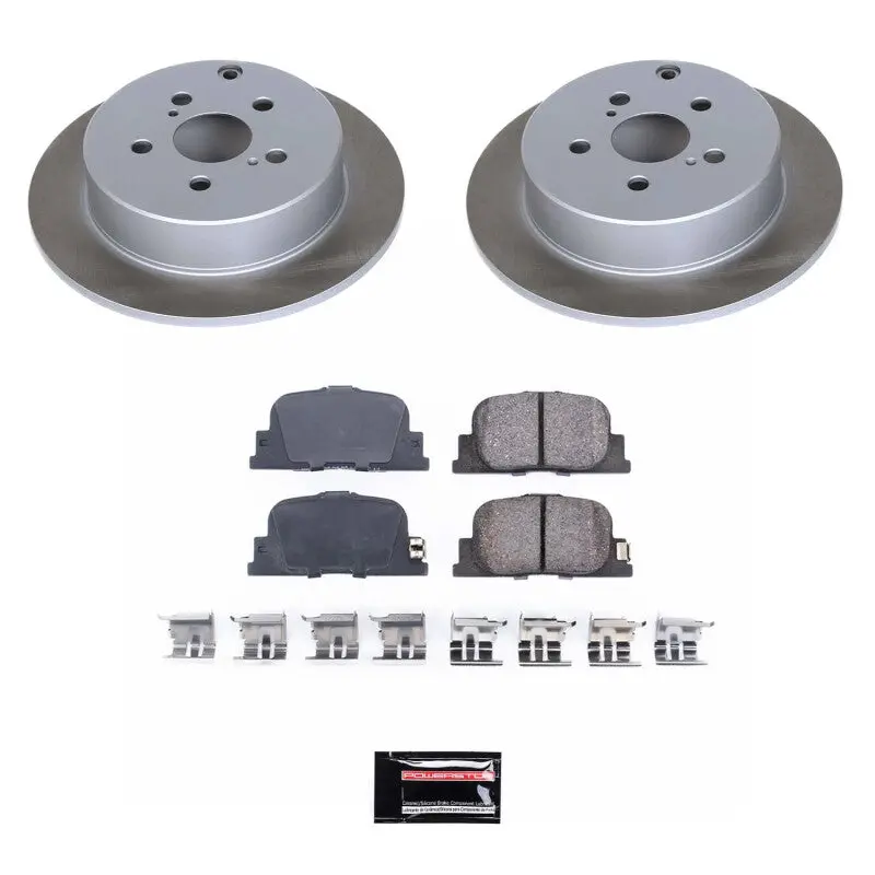 Power Stop 05-10 Scion Tc Rear Semi-Coated Rotor Kit 1