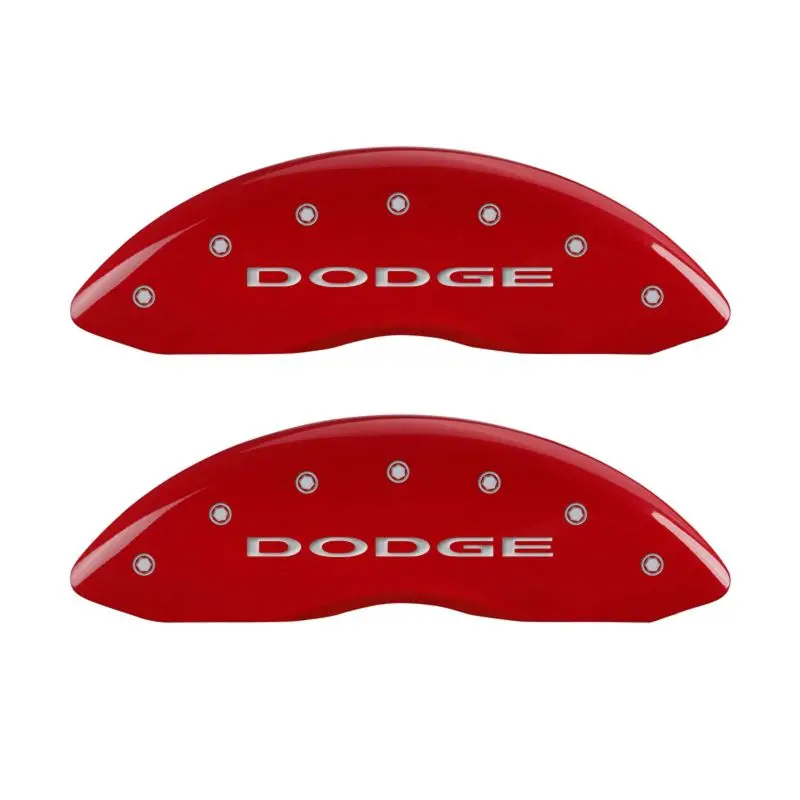 Mgp Engraved Caliper Covers – Front & Rear, Dodge Red Finish, No Stripes 1