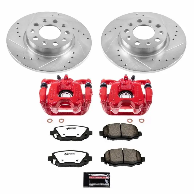 Power Stop 16-18 Fiat 500X Rear Z36 Truck & Tow Brake Kit W/Calipers 1