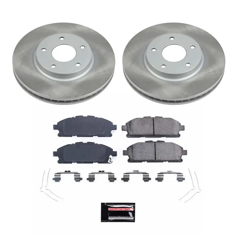 Power Stop 11-17 Nissan Quest Front Semi-Coated Rotor Kit 1