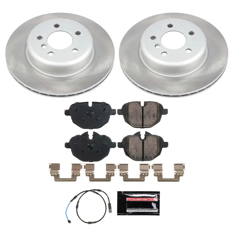 Power Stop 12-16 Bmw Activehybrid 5 Rear Semi-Coated Rotor Kit 1