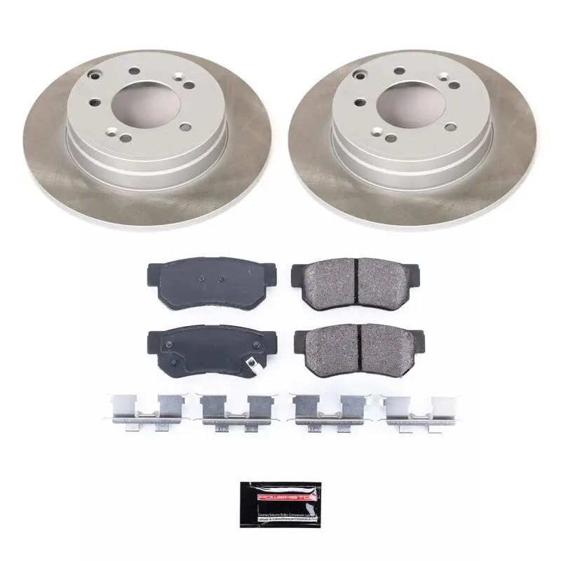 Power Stop 06-08 Hyundai Sonata Rear Semi-Coated Rotor Kit 1