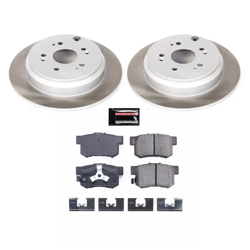 Power Stop 05-16 Honda Cr-V Rear Semi-Coated Rotor Kit 1