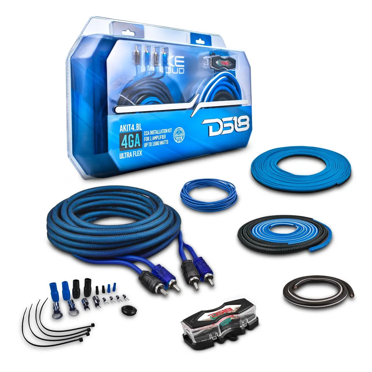 4-Ga Amplifier Installation Wiring Kit - Blue 1