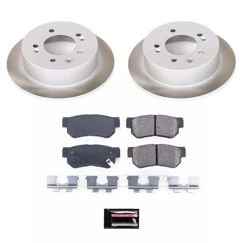 Power Stop 07-10 Hyundai Elantra Rear Semi-Coated Rotor Kit 1