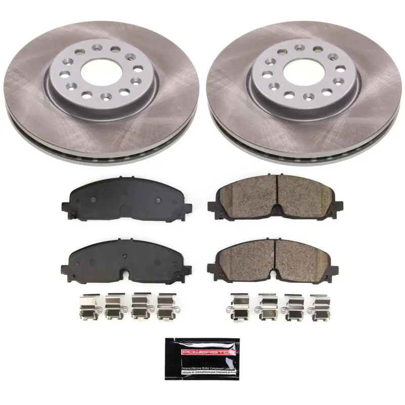 Power Stop 21-22 Gmc Acadia Front Semi-Coated Rotor Kit 1