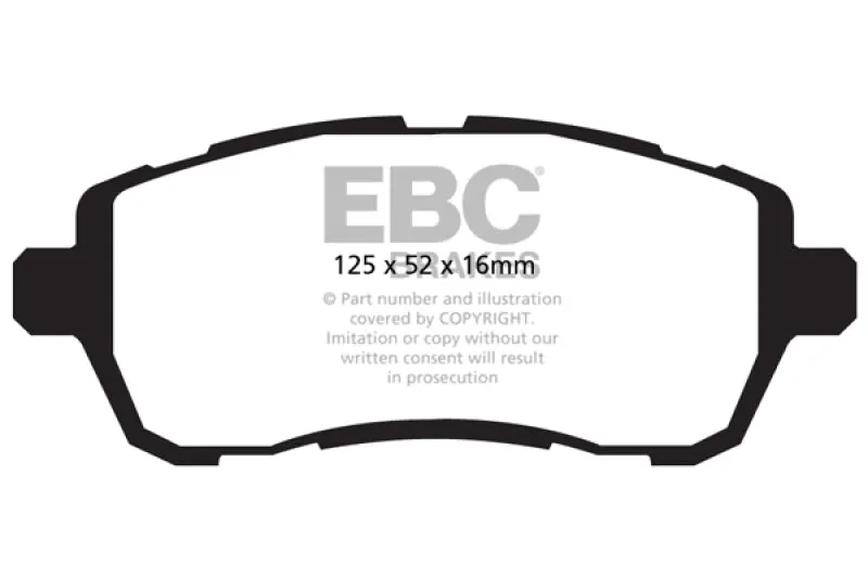Ebc 10+ Ford Fiesta 1.6 Ultimax2 Front Brake Pads 1