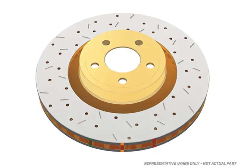 Dba 00-06 Mitsubishi Montero Front 4000 Series Drilled & Slotted Rotor 1