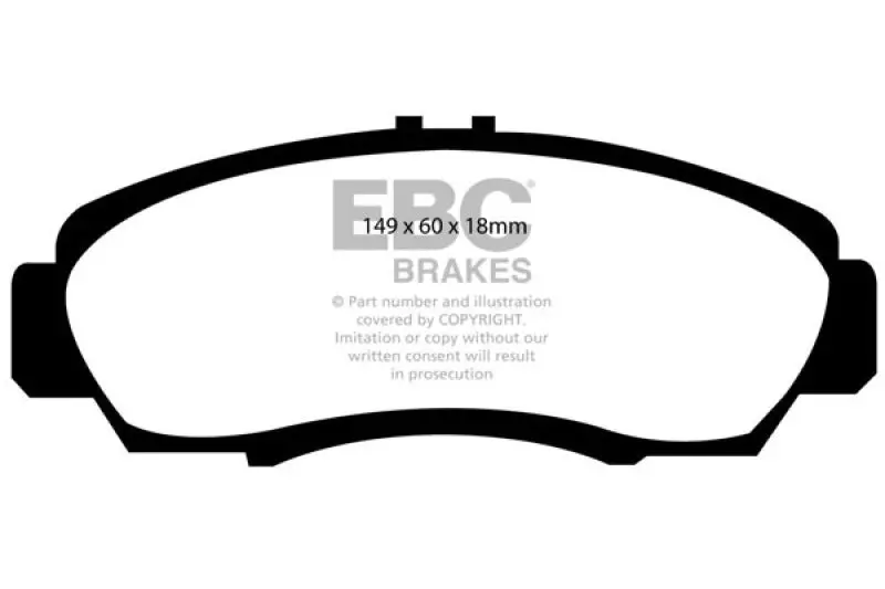 Ebc 01-03 Acura Cl 3.2 Ultimax2 Front Brake Pads 1