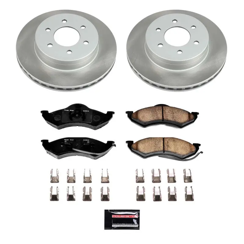 Power Stop 98-99 Dodge Durango Front Semi-Coated Rotor Kit 1