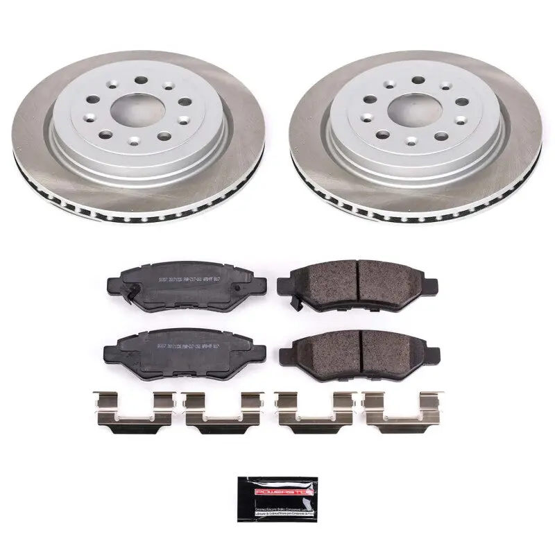 Power Stop 10-15 Chevrolet Camaro Rear Semi-Coated Rotor Kit 1