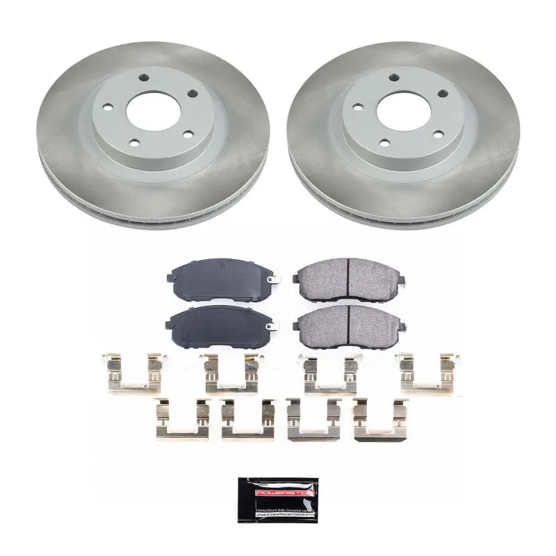 Power Stop 02-03 Nissan Maxima Front Semi-Coated Rotor Kit 1