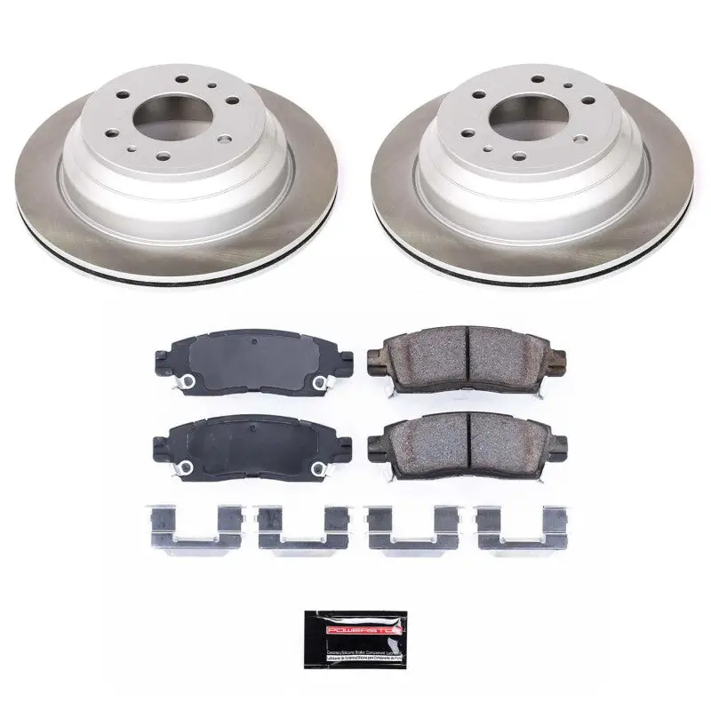 Power Stop 05-09 Saab 9-7X Rear Semi-Coated Rotor Kit 1