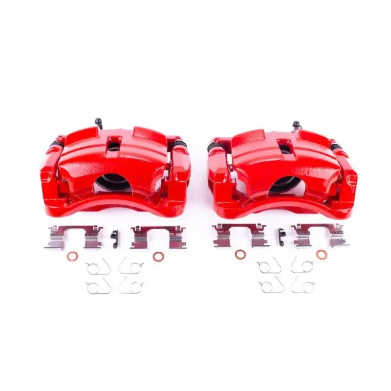 Power Stop 14-18 Nissan Rogue Front Red Calipers W/Brackets - Pair 1