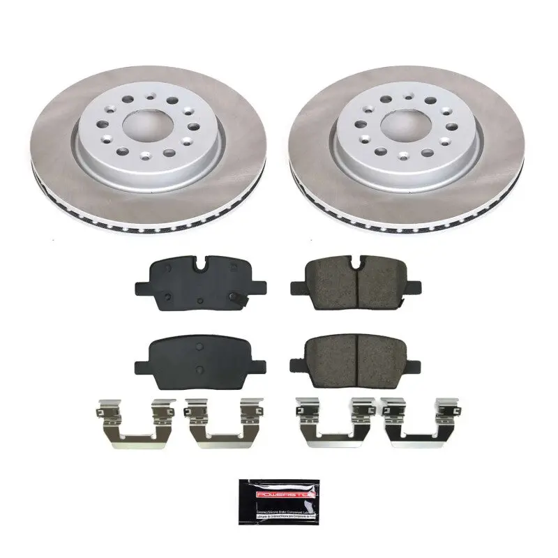 Power Stop 21-22 Gmc Acadia Rear Semi-Coated Rotor Kit 1