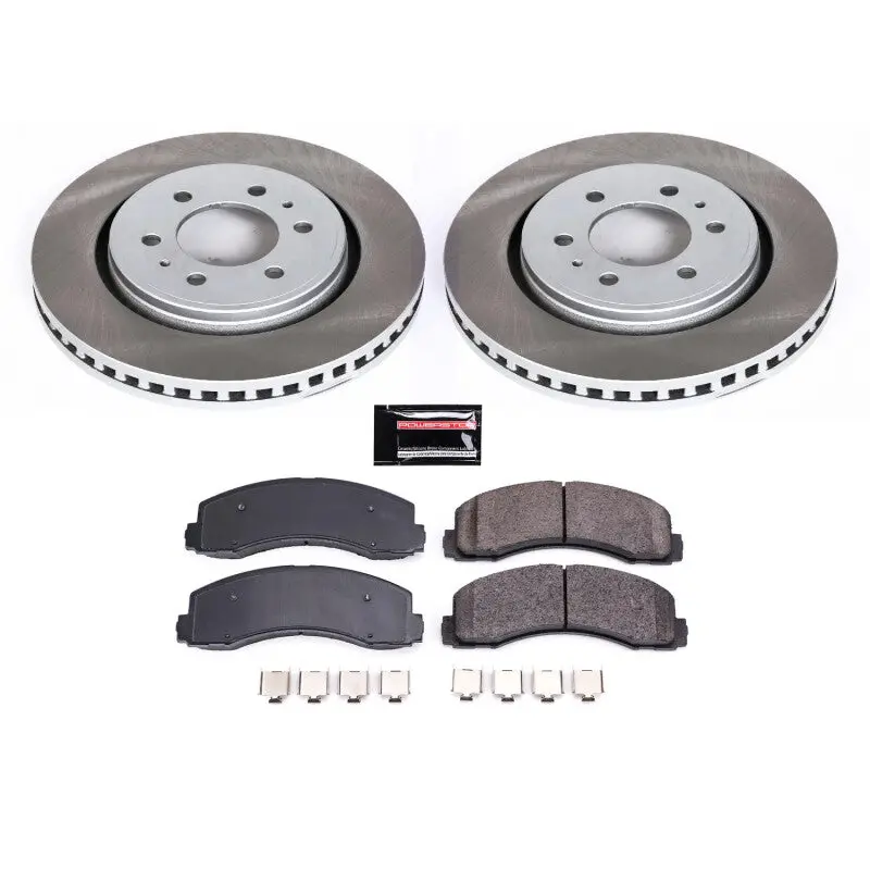 Power Stop 10-21 Lincoln Navigator Front Semi-Coated Rotor Kit 1