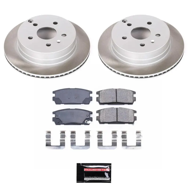 Power Stop 10-17 Gmc Terrain Rear Semi-Coated Rotor Kit 1
