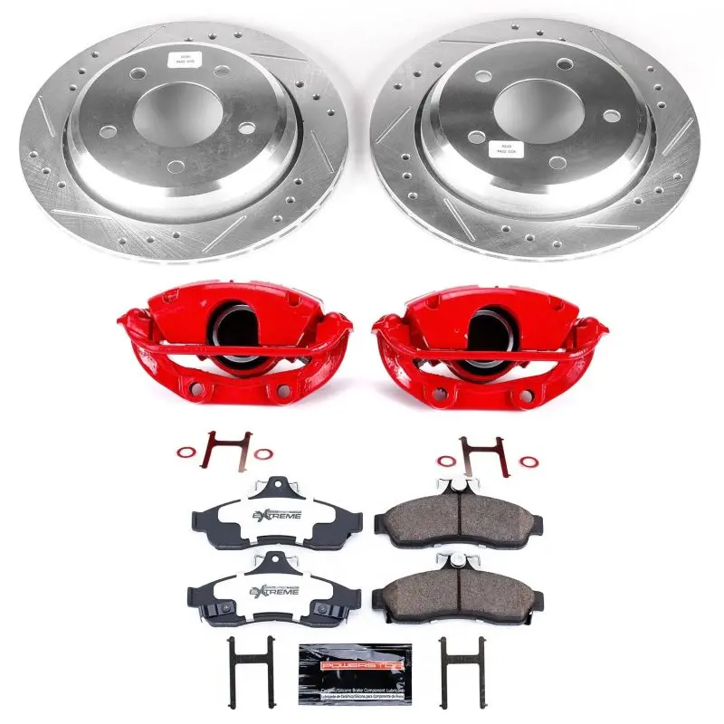 Power Stop 94-96 Chevrolet Caprice Rear Z26 Street Warrior Brake Kit W/Calipers 1