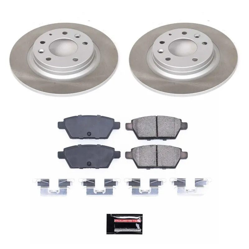 Power Stop 06-11 Mercury Milan Rear Semi-Coated Rotor Kit 1