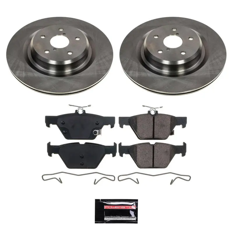 Power Stop 19-20 Subaru Ascent Rear Semi-Coated Rotor Kit 1
