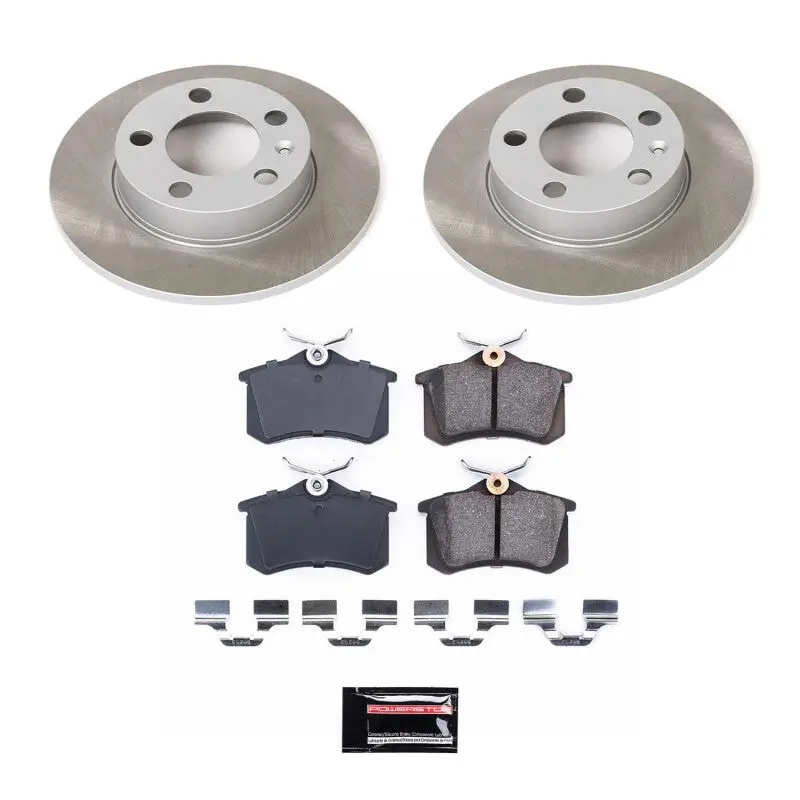 Power Stop 98-05 Volkswagen Jetta Rear Semi-Coated Rotor Kit 1