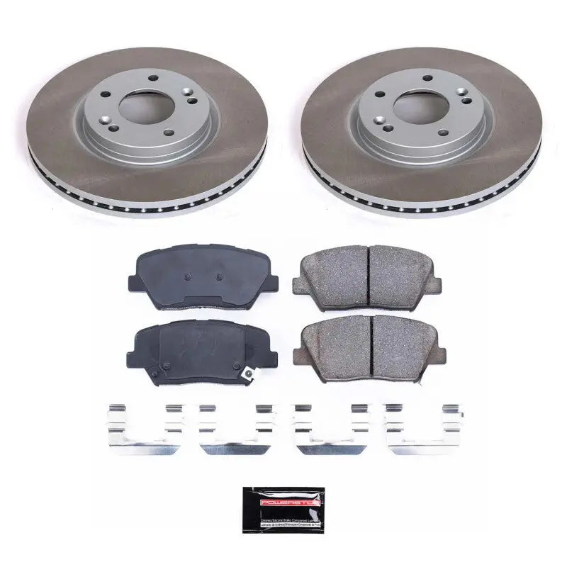 Power Stop 11-13 Kia Sorento Front Semi-Coated Rotor Kit 1