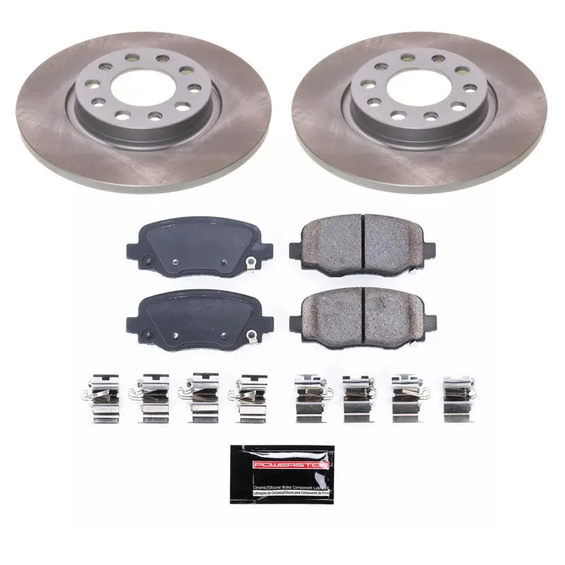 Power Stop 14-22 Jeep Cherokee Rear Semi-Coated Rotor Kit 1
