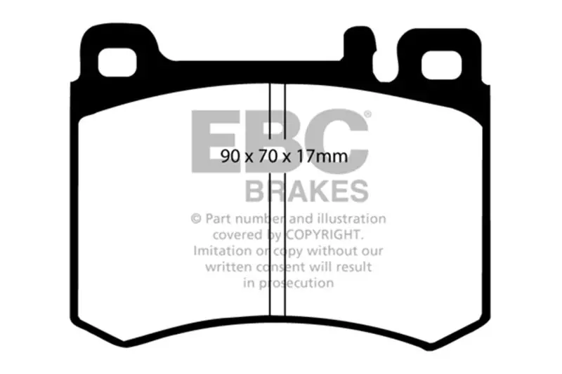 Ebc 86-89 Mercedes-Benz 560 Sl Ultimax Front Brake Pads 1