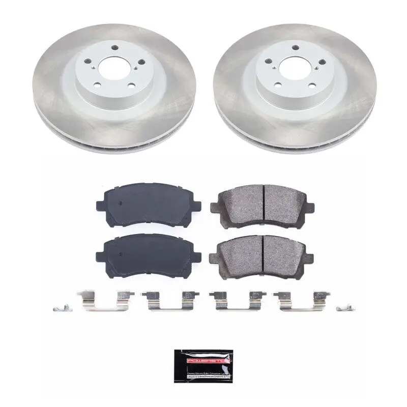 Power Stop 01-02 Subaru Outback Front Semi-Coated Rotor Kit 1