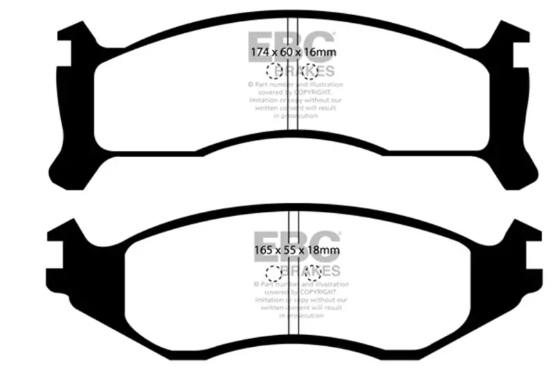 Ebc 91-93 Chrysler Fifth Avenue 3.8 Ultimax2 Front Brake Pads 1