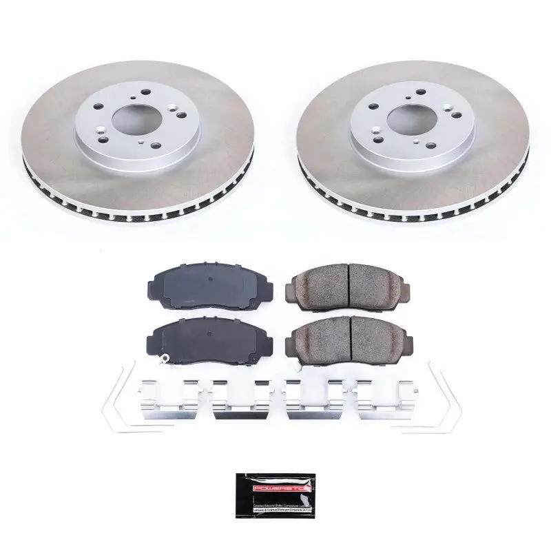 Power Stop 11-12 Honda Accord Front Semi-Coated Rotor Kit 1
