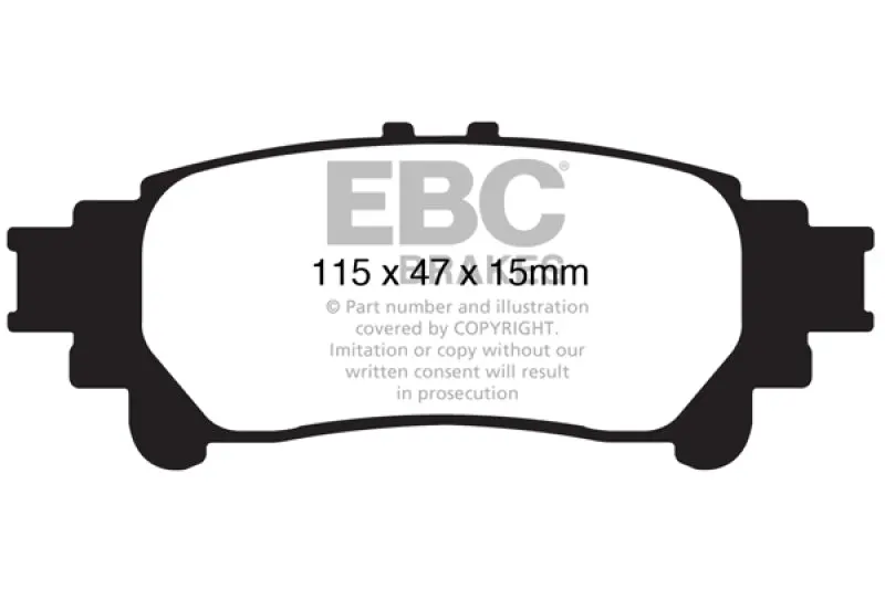 Ebc 13+ Lexus Gs350 3.5 Rwd Ultimax2 Rear Brake Pads 1