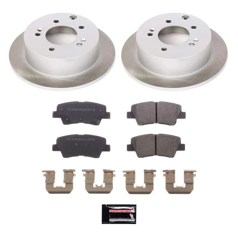 Power Stop 10-13 Kia Soul Rear Semi-Coated Rotor Kit 1