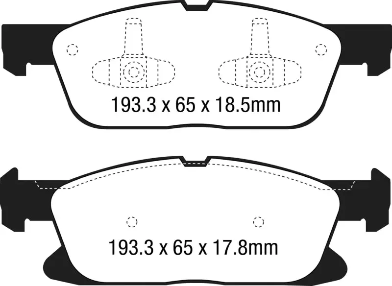 Ebc 15+ Ford Edge 2.0 Turbo Fwd Ultimax2 Front Brake Pads 1