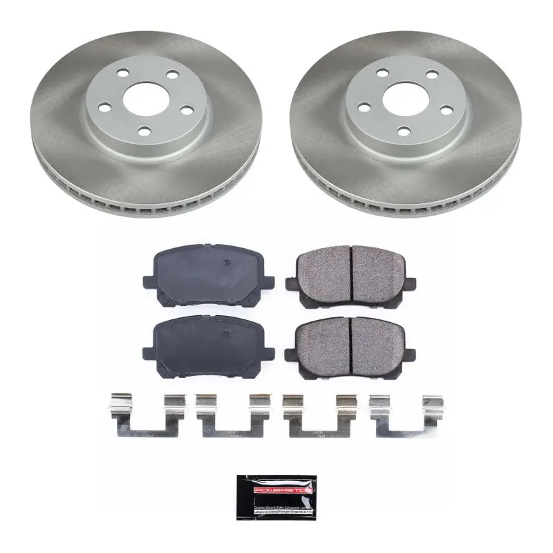 Power Stop 03-08 Toyota Matrix Front Semi-Coated Rotor Kit 1