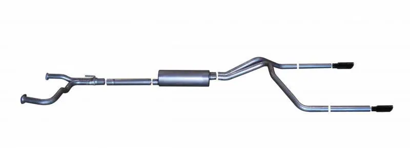 Gibson 04-10 Nissan Titan Le 5.6L 2.5In Cat-Back Dual Split Exhaust - Black Elite 1