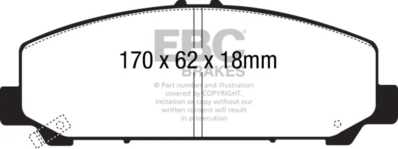 Ebc 06-07 Infiniti Qx56 5.6 (Akebono) Ultimax2 Front Brake Pads 1