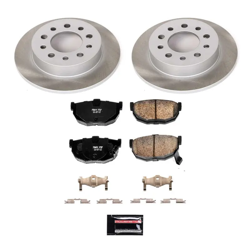 Power Stop 03-08 Hyundai Tiburon Rear Semi-Coated Rotor Kit 1