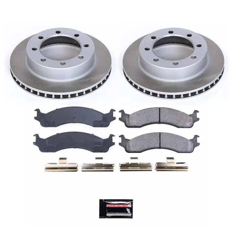 Power Stop 95-97 Ford F-350 Front Semi-Coated Rotor Kit 1