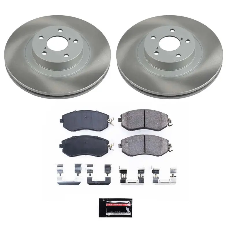 Power Stop 22-23 Toyota Gr86 Front Semi-Coated Rotor Kit 1