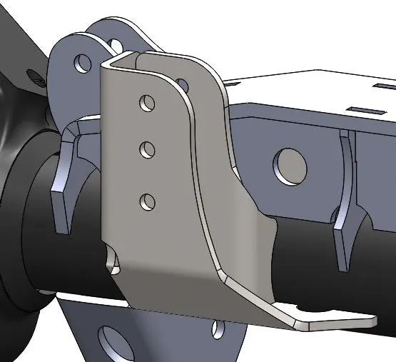 Raised Trackbar Bracket For 3.5" Diameter Front Axle 1