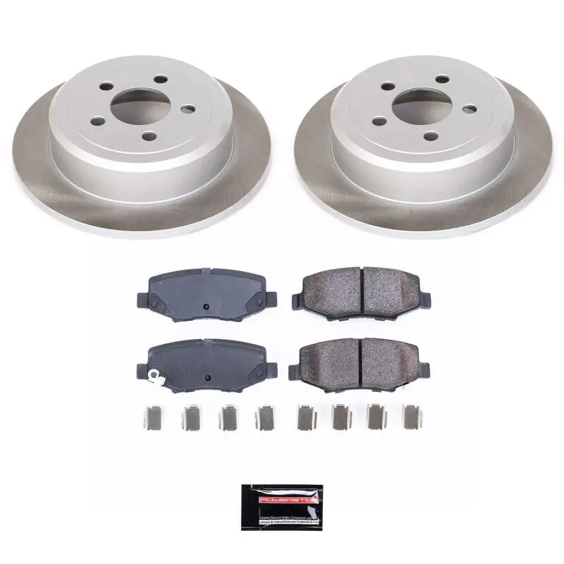 Power Stop 08-12 Jeep Liberty Rear Semi-Coated Rotor Kit 1