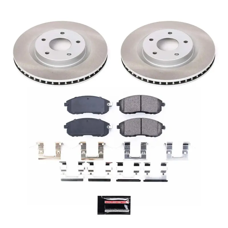 Power Stop 07-12 Nissan Sentra Front Semi-Coated Rotor Kit 1