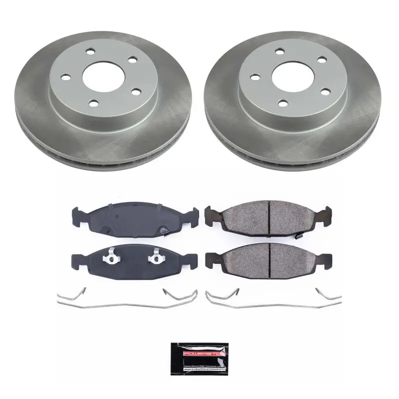 Power Stop 99-02 Jeep Grand Cherokee Front Semi-Coated Rotor Kit 1