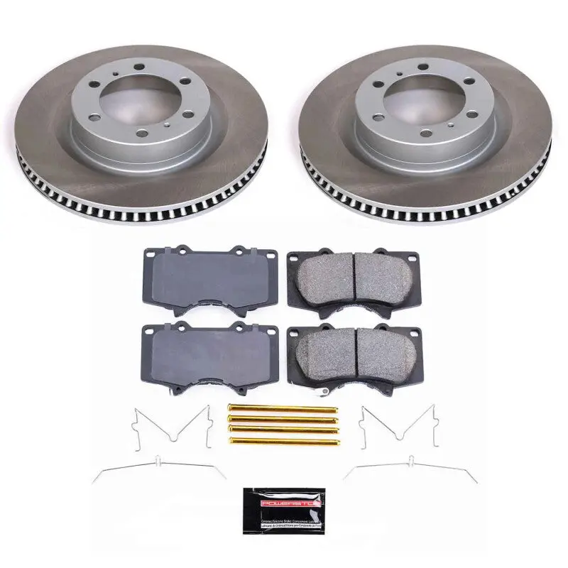 Power Stop 10-23 Toyota 4Runner Front Semi-Coated Rotor Kit 1