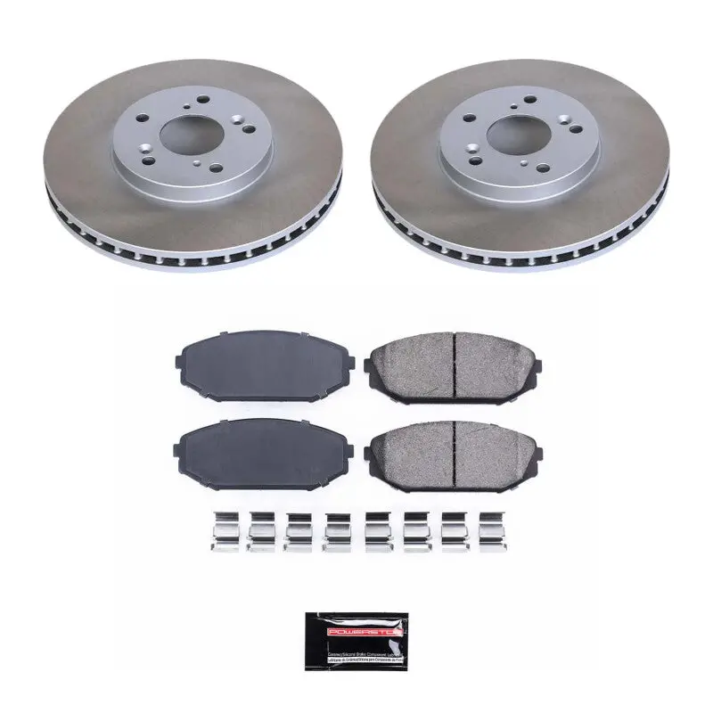 Power Stop 99-04 Honda Odyssey Front Semi-Coated Rotor Kit 1
