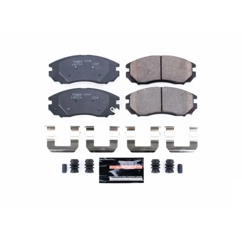 Power Stop 04-08 Hyundai Tiburon Front Z23 Evolution Sport Brake Pads W/Hardware 1