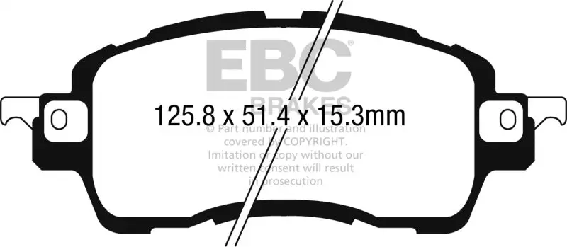 Ebc 2016 Scion Ia 1.5L Ultimax2 Front Brake Pads 1